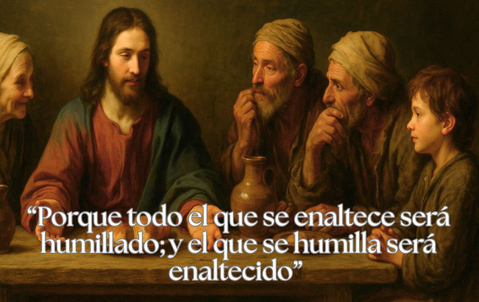 "Porque todo el que se enaltece será humillado; y el que se humilla será enaltecido”