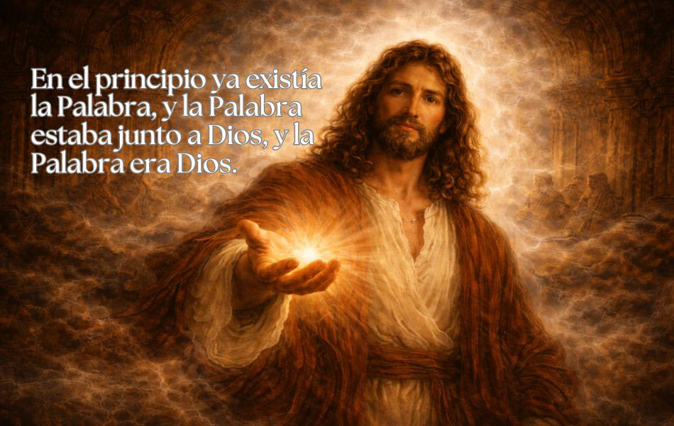 En el principio ya existía la Palabra, y la Palabra estaba junto a Dios, y la Palabra era Dios.