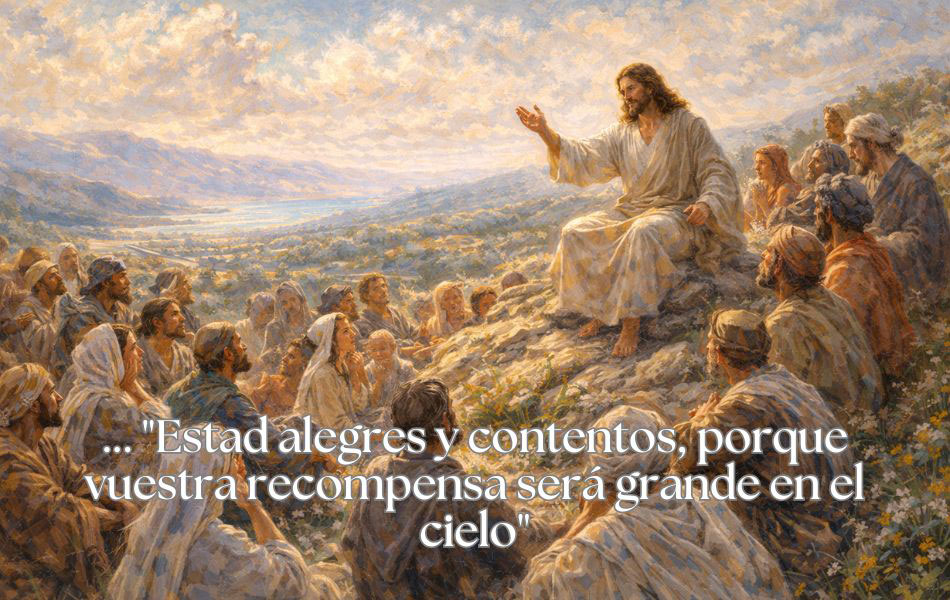 ... y él se puso a hablar enseñándoles: