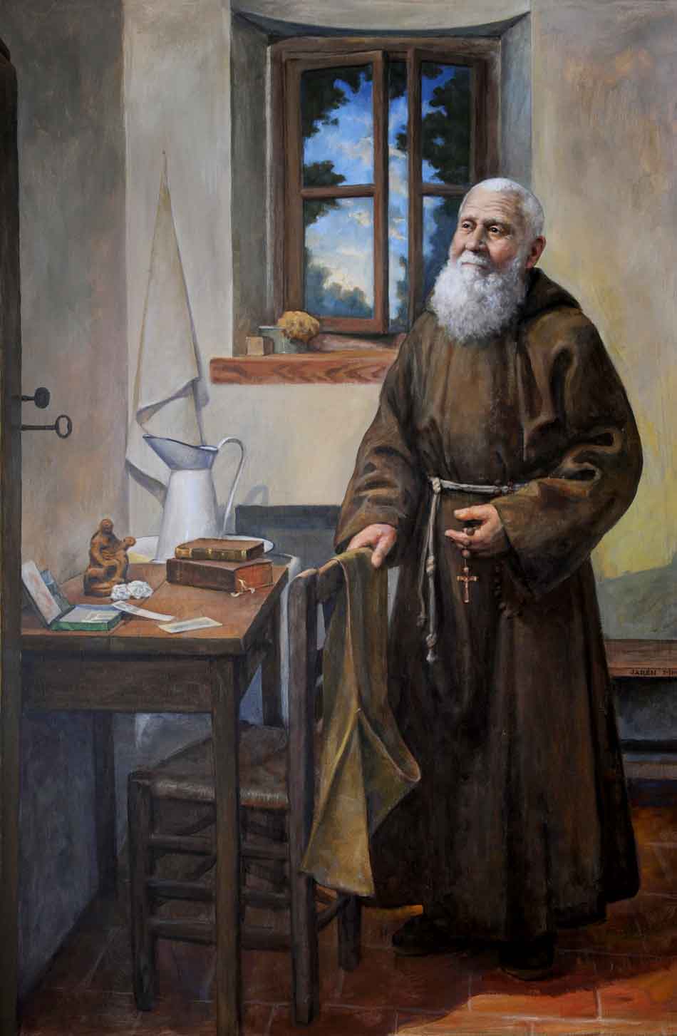 Dos cuadros de Fr. Leopoldo del pintor sevillano Josemari Jarén