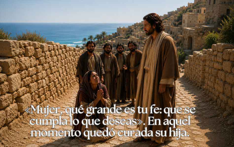 Tienes razón, Señor; pero también los perros se comen las migajas que caen de la mesa de los amos.